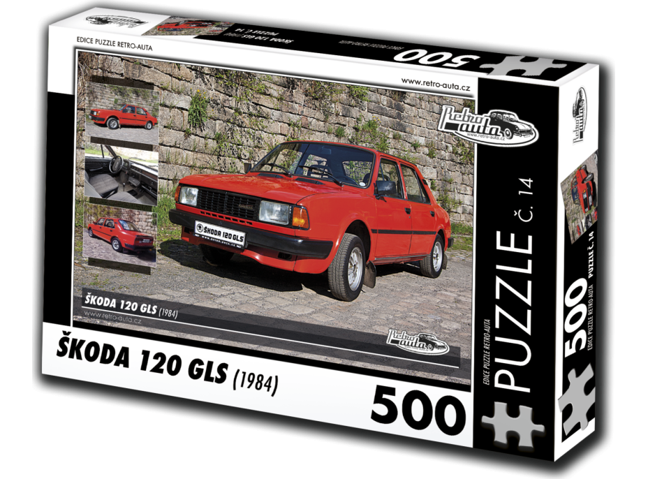 RETRO-AUTA Puzzle č. 14 Škoda 120 GLS (1984) 500 dílků