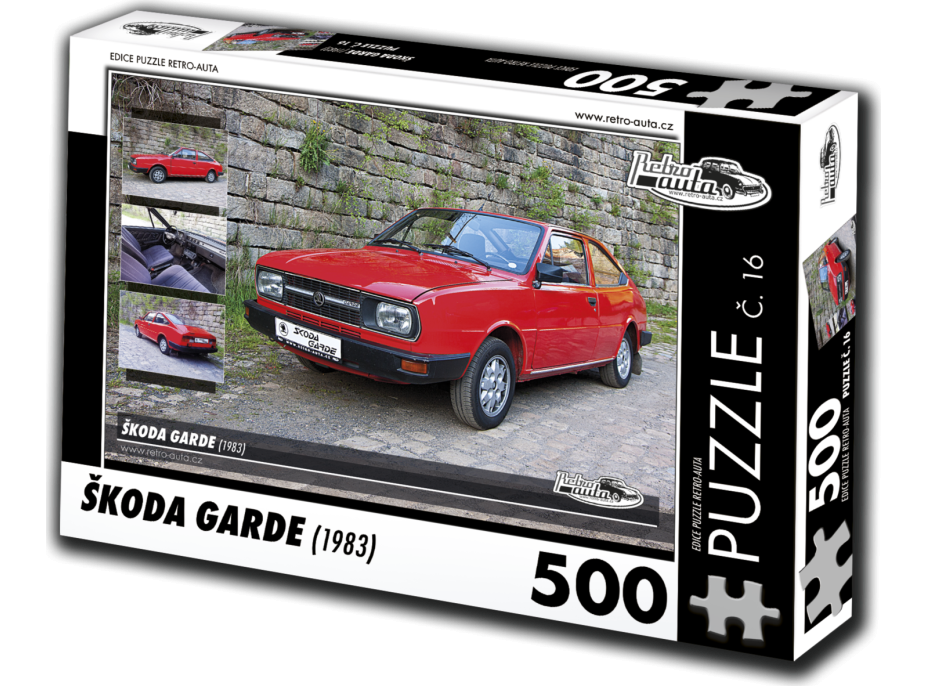 RETRO-AUTA Puzzle č. 16 Škoda Garde (1983) 500 dílků