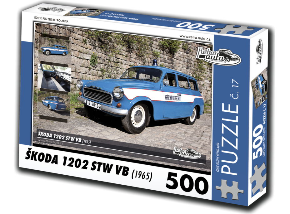 RETRO-AUTA Puzzle č. 17 Škoda 1202 STW VB (1965) 500 dílků