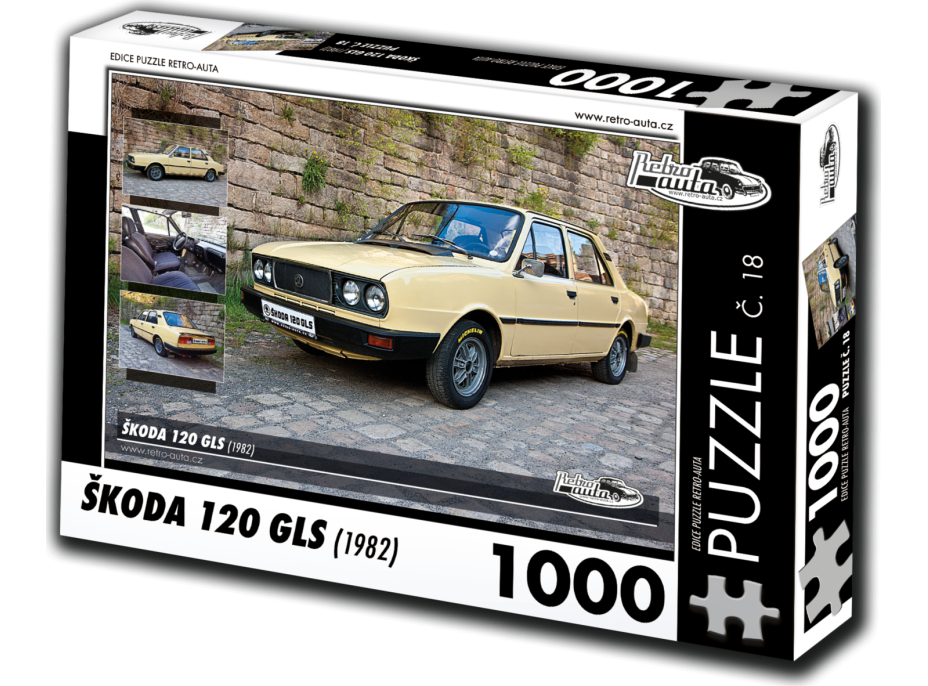 RETRO-AUTA Puzzle č. 18 Škoda 120 GLS (1982) 1000 dílků