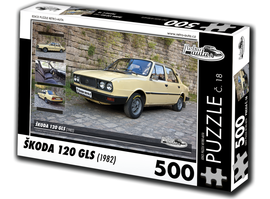 RETRO-AUTA Puzzle č. 18 Škoda 120 GLS (1982) 500 dílků