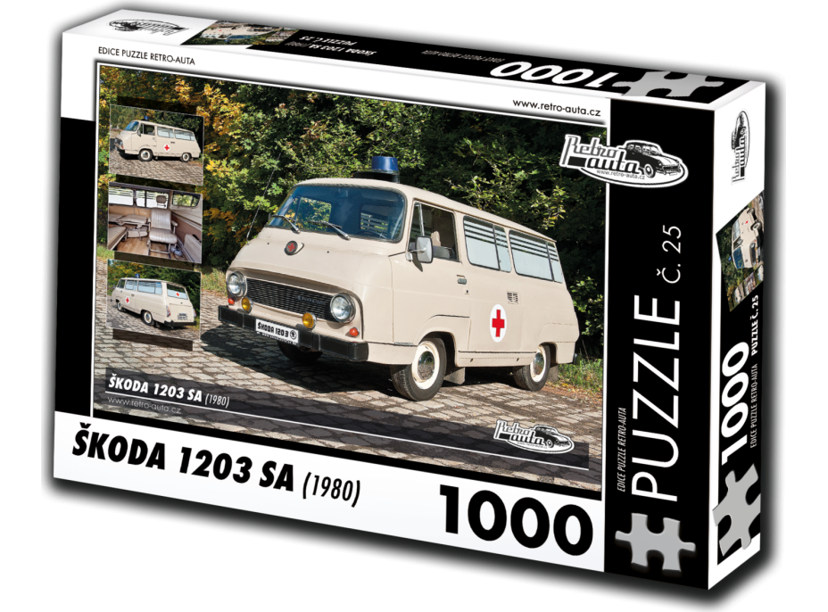 RETRO-AUTA Puzzle č. 25 Škoda 1203 SA (1980) 1000 dílků