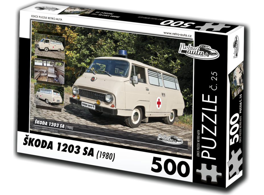 RETRO-AUTA Puzzle č. 25 Škoda 1203 SA (1980) 500 dílků