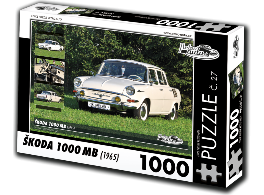 RETRO-AUTA Puzzle č. 27 Škoda 1000 MB (1965) 1000 dílků