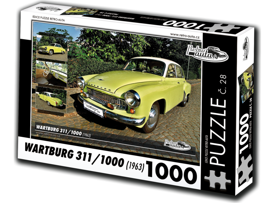 RETRO-AUTA Puzzle č. 28 Wartburg 311,1000 (1963) 1000 dílků