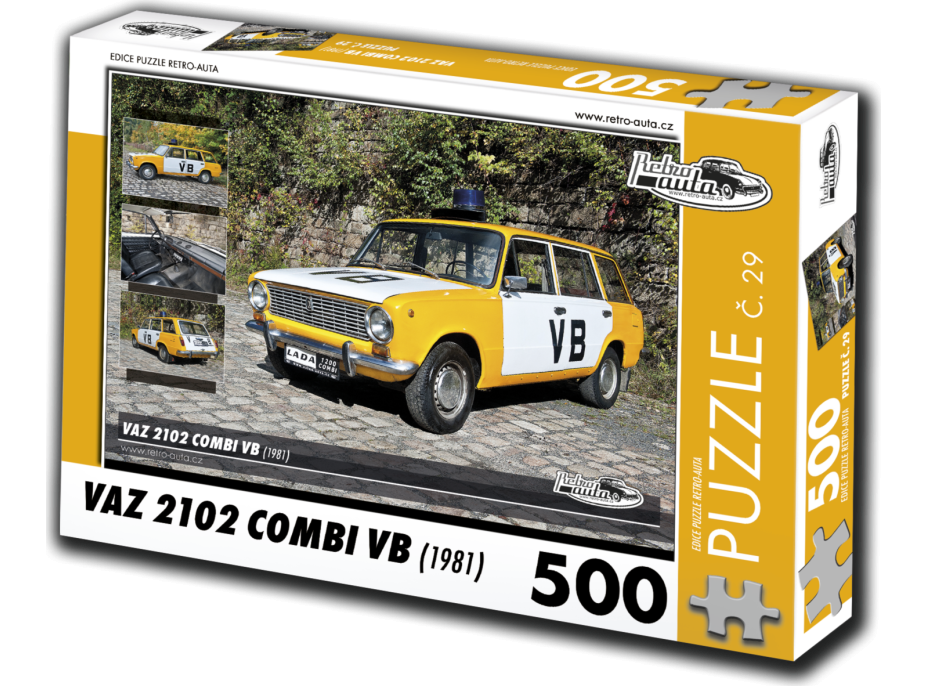 RETRO-AUTA Puzzle č. 29 VAZ 2102 Combi VB (1981) 500 dílků