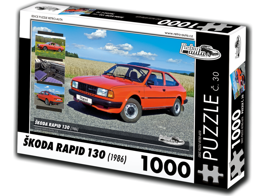 RETRO-AUTA Puzzle č. 30 Škoda Rapid 130 (1986) 1000 dílků