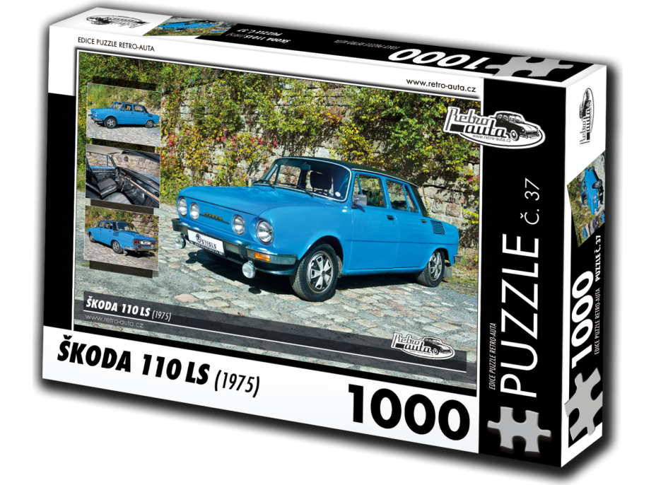 RETRO-AUTA Puzzle č. 37 Škoda 110 LS (1975) 1000 dílků