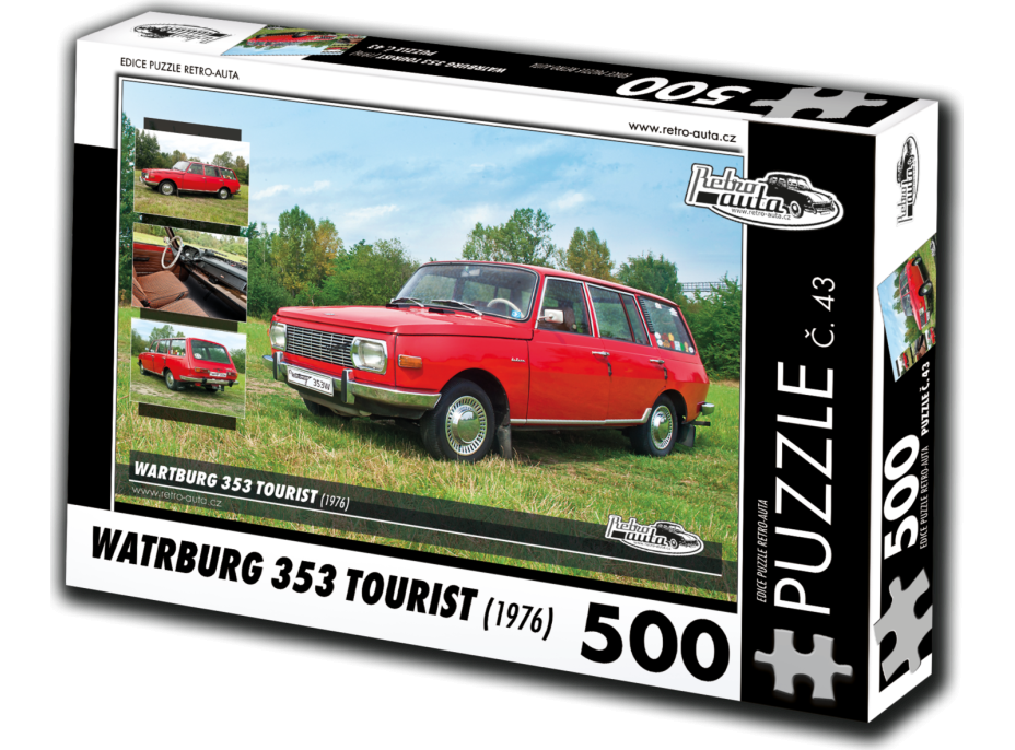 RETRO-AUTA Puzzle č. 43 Wartburg 353 Tourist (1976) 500 dílků