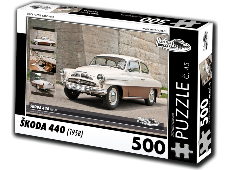 RETRO-AUTA Puzzle č. 45 Škoda 440 (1958) 500 dílků