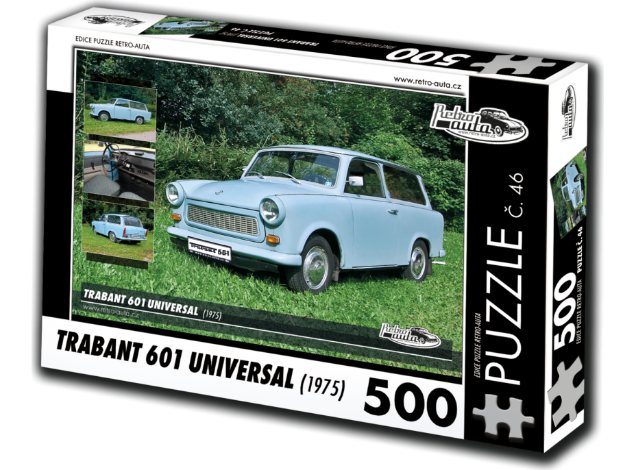 RETRO-AUTA Puzzle č. 46 Trabant 601 Universal (1975) 500 dílků