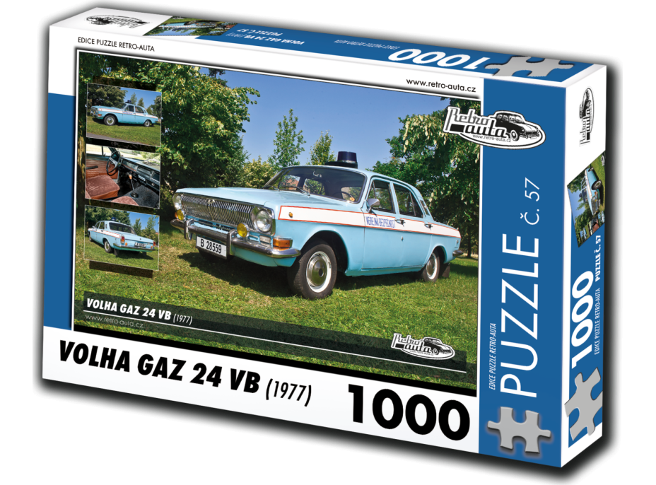 RETRO-AUTA Puzzle č. 57 Volha Gaz 24 VB (1977) 1000 dílků