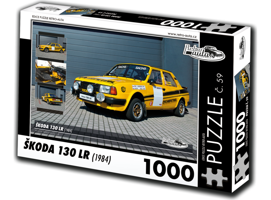 RETRO-AUTA Puzzle č. 59 Škoda 130 LR (1984) 1000 dílků