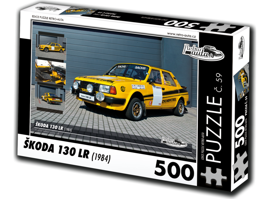 RETRO-AUTA Puzzle č. 59 Škoda 130 LR (1984) 500 dílků