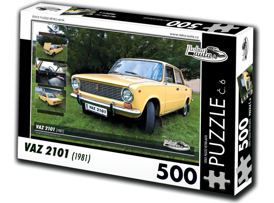 RETRO-AUTA Puzzle č. 6 VAZ 2101 (1981) 500 dílků