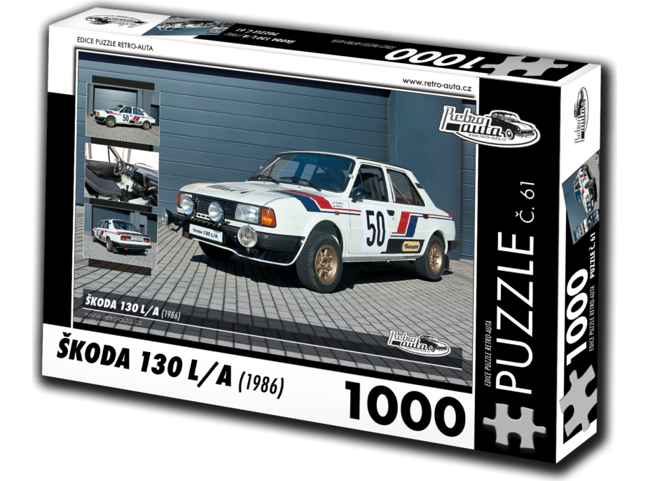 RETRO-AUTA Puzzle č. 61 Škoda 130 L,A (1986) 1000 dílků