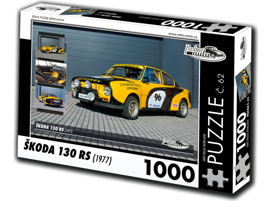 RETRO-AUTA Puzzle č. 62 Škoda 130 RS (1977) 1000 dílků