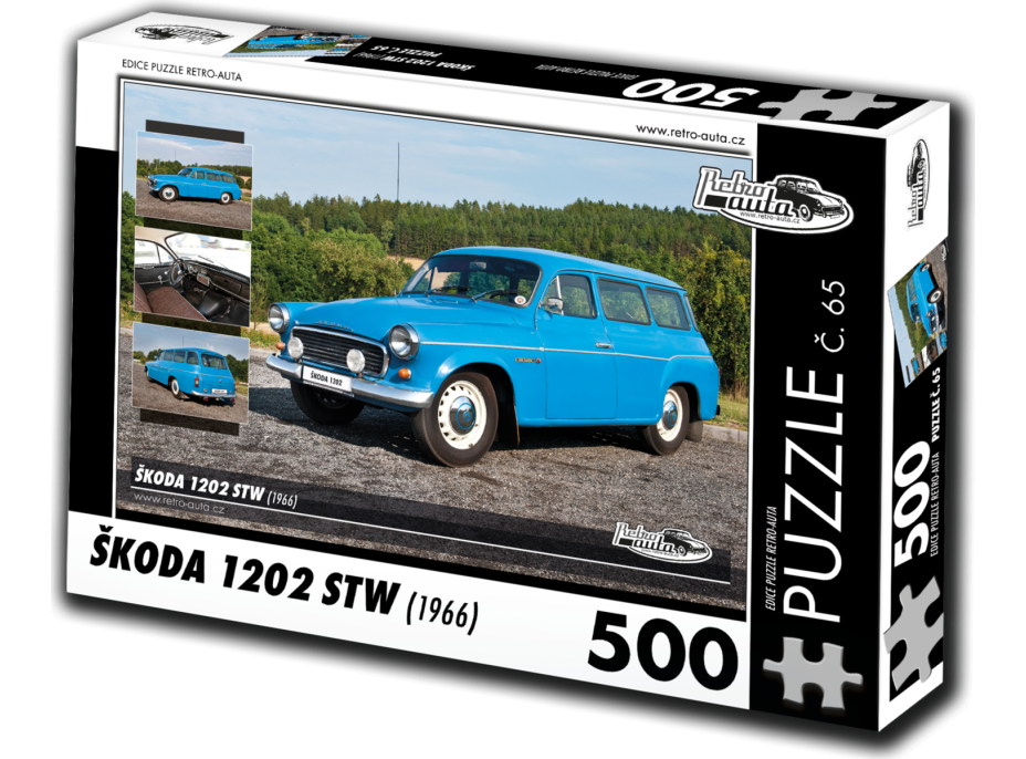 RETRO-AUTA Puzzle č. 65 Škoda 1202 STW (1966) 500 dílků