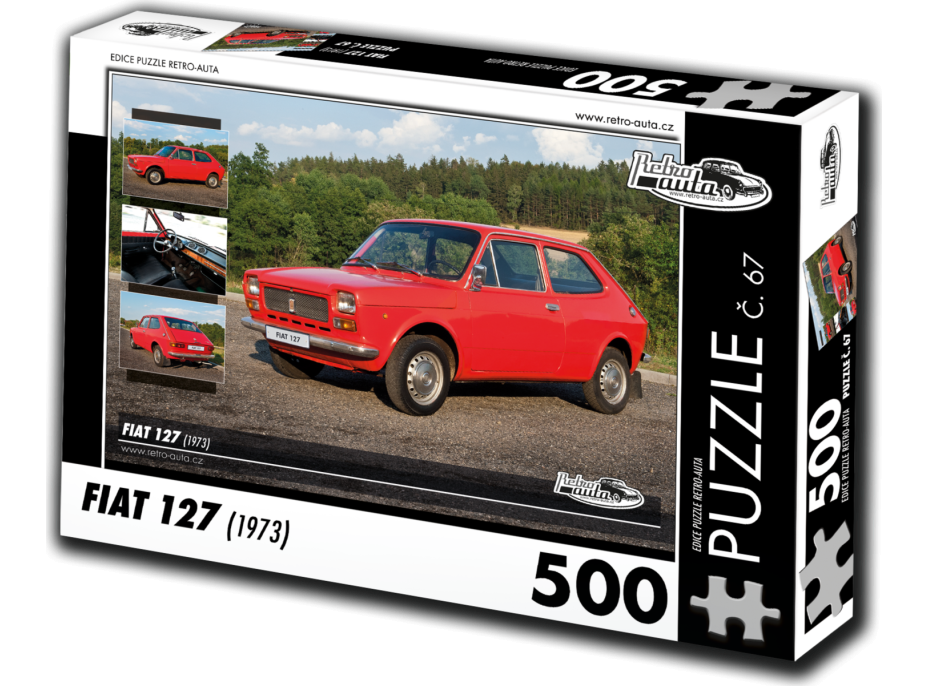 RETRO-AUTA Puzzle č. 67 Fiat 127 (1973) 500 dílků