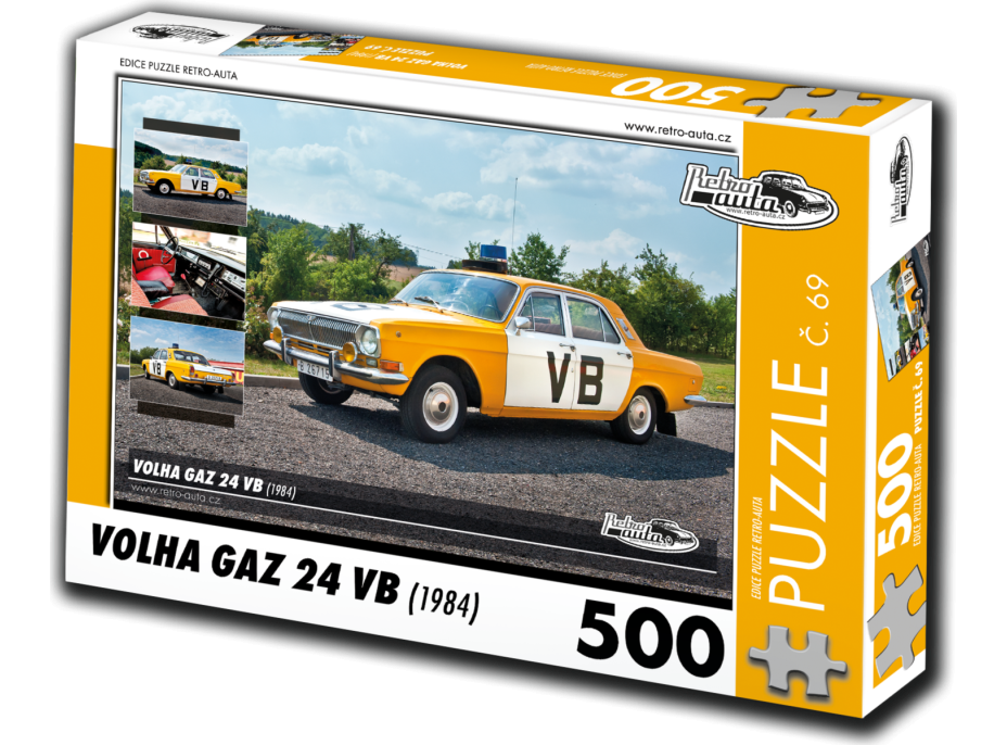 RETRO-AUTA Puzzle č. 69 Volha GAZ 24 VB (1984) 500 dílků