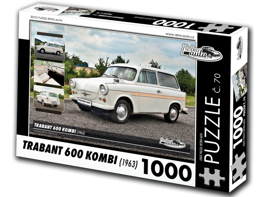 RETRO-AUTA Puzzle č. 70 Trabant 600 KOMBI (1963) 1000 dílků