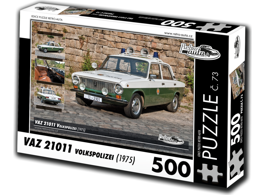 RETRO-AUTA Puzzle č. 73 VAZ 21011 Volkspolizei (1975) 500 dílků