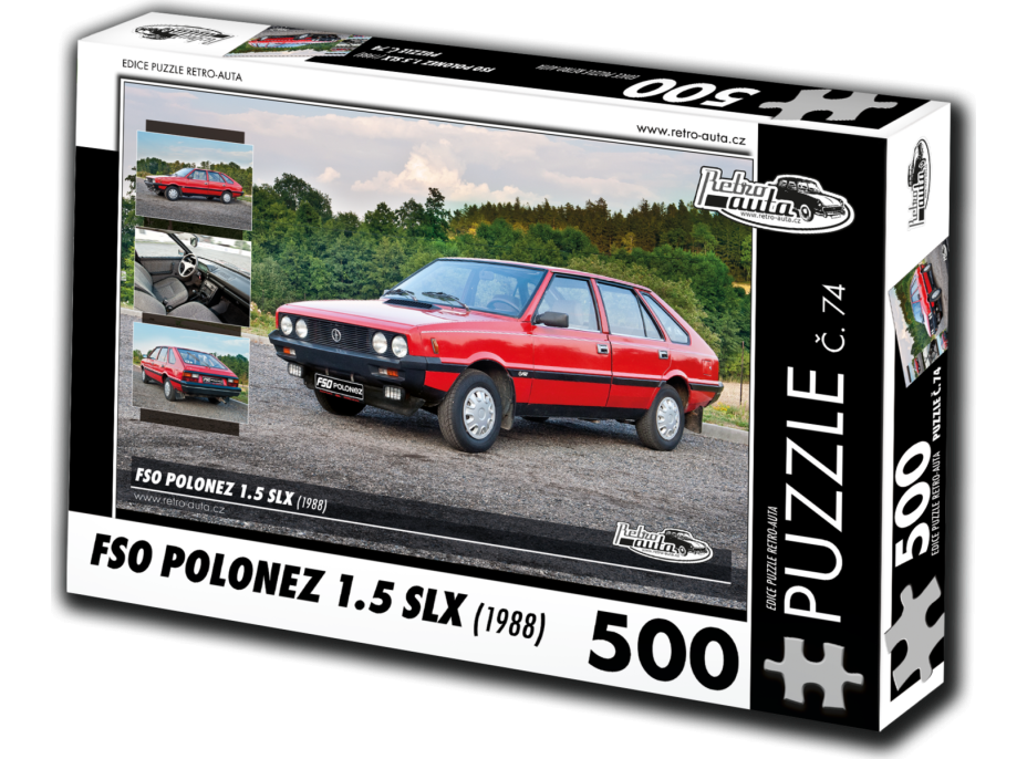 RETRO-AUTA Puzzle č. 74 FSO Polonez 1.5 SLX (1988) 500 dílků