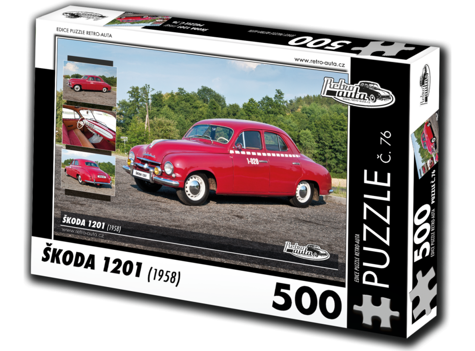 RETRO-AUTA Puzzle č. 76 Škoda 1201 (1958) 500 dílků