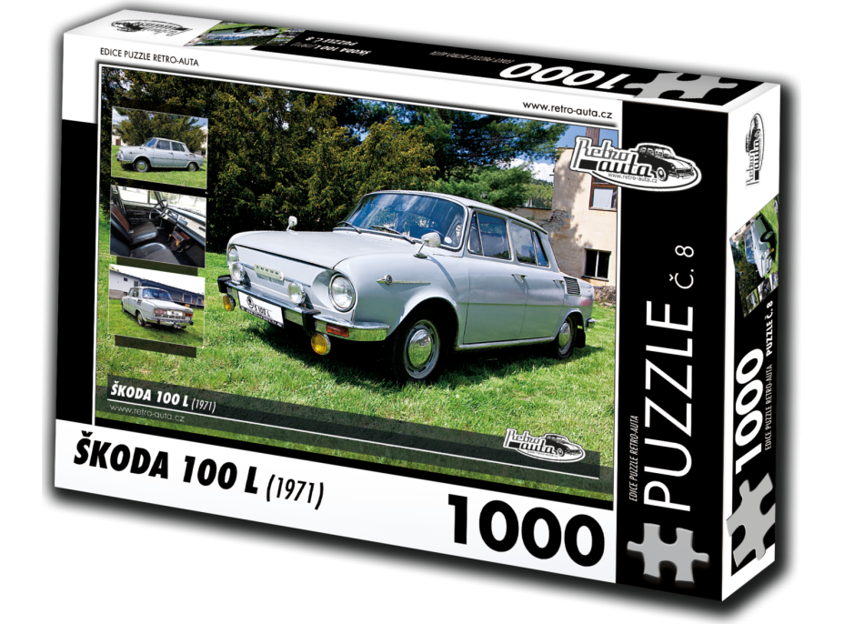 RETRO-AUTA Puzzle č. 8 Škoda 100 L (1971) 1000 dílků