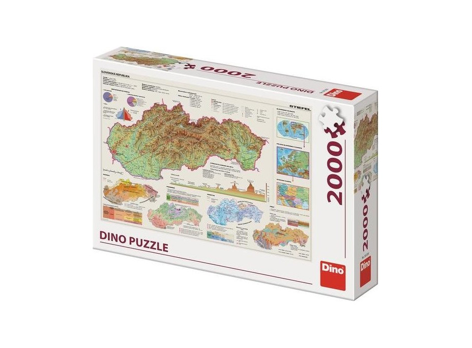 DINO Puzzle Mapa Slovenské republiky 2000 dílků
