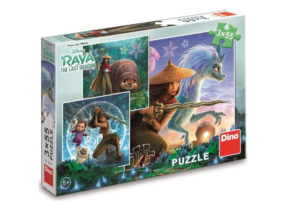 DINO Puzzle Raya a kamarádi 3x55 dílků