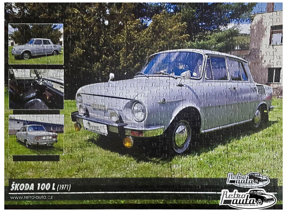 RETRO-AUTA Puzzle č. 8 Škoda 100 L (1971) 500 dílků