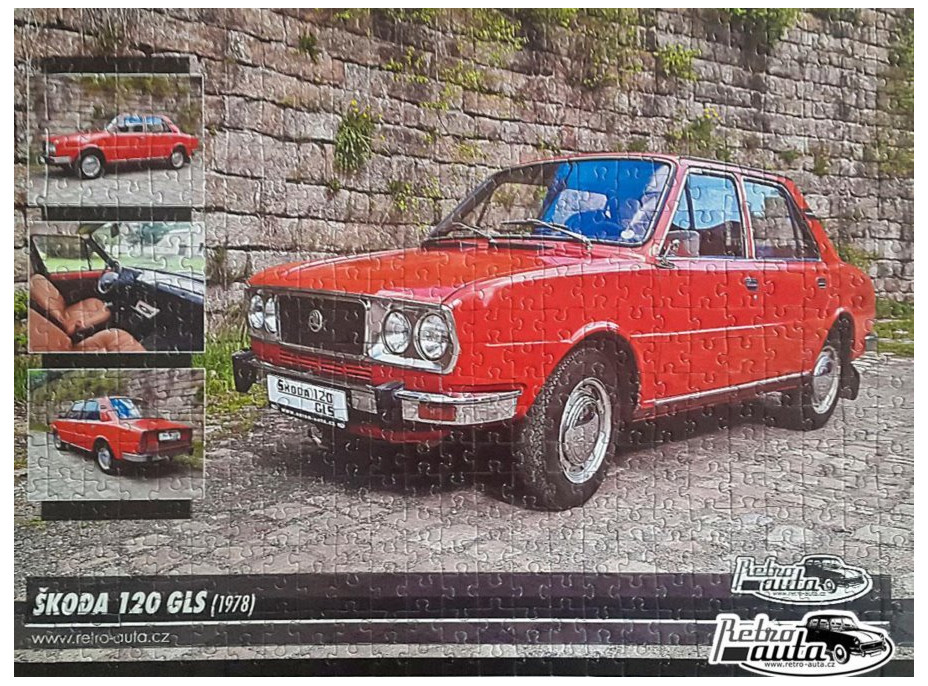 RETRO-AUTA Puzzle č. 11 Škoda 120 GLS (1978) 500 dílků