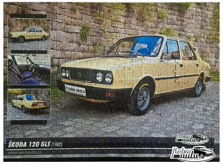 RETRO-AUTA Puzzle č. 18 Škoda 120 GLS (1982) 500 dílků