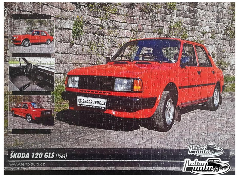 RETRO-AUTA Puzzle č. 14 Škoda 120 GLS (1984) 500 dílků