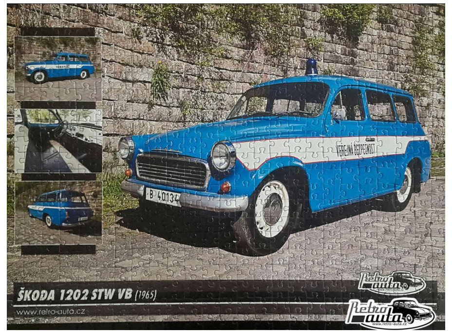 RETRO-AUTA Puzzle č. 17 Škoda 1202 STW VB (1965) 500 dílků