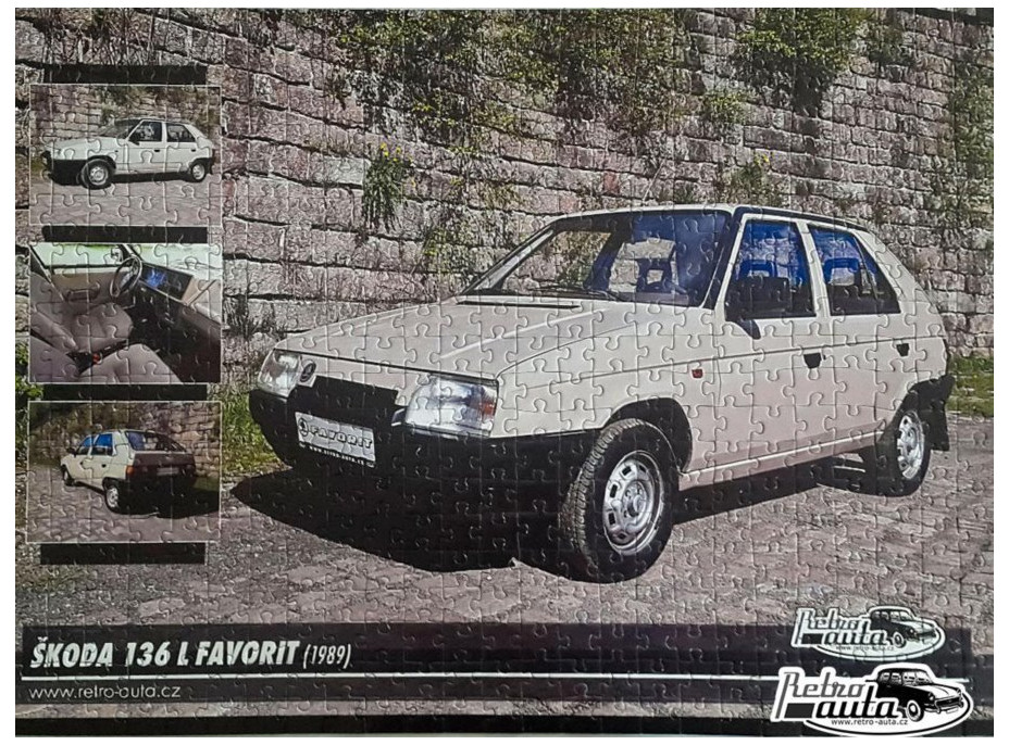 RETRO-AUTA Puzzle č. 13 Škoda Favorit 136 L (1989) 500 dílků