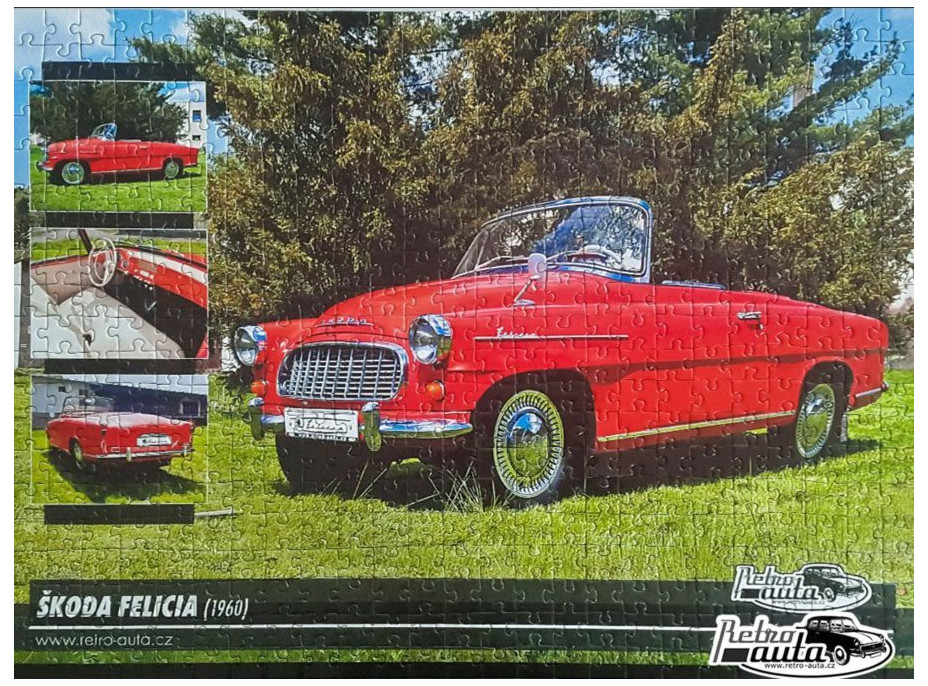 RETRO-AUTA Puzzle č. 10 Škoda Felicia (1960) 500 dílků