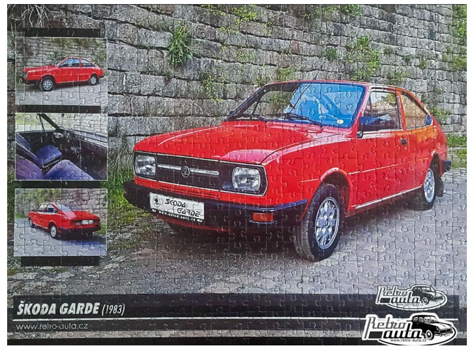 RETRO-AUTA Puzzle č. 16 Škoda Garde (1983) 500 dílků