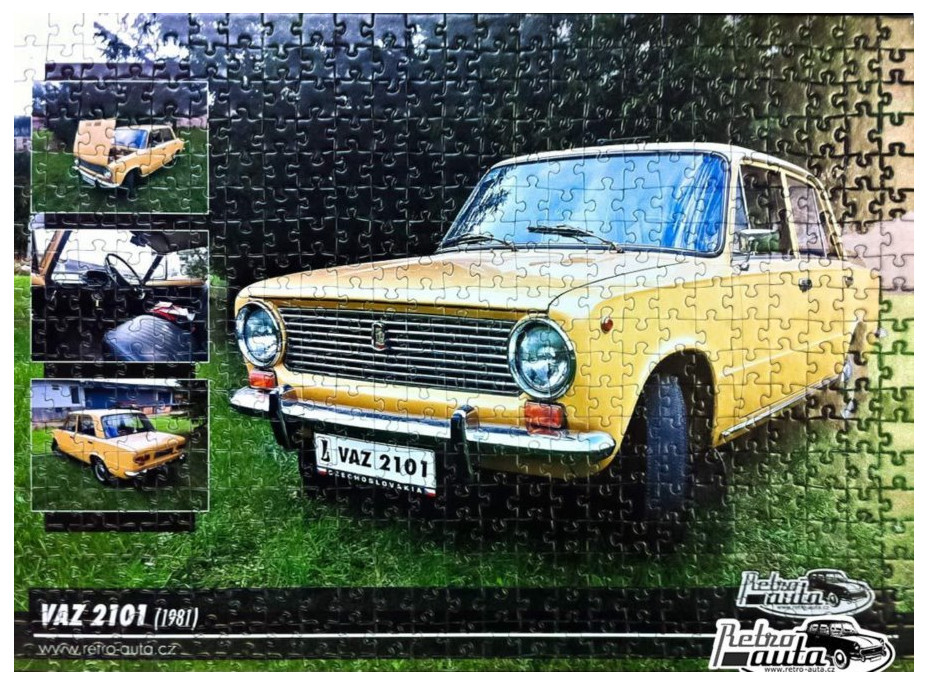 RETRO-AUTA Puzzle č. 6 VAZ 2101 (1981) 500 dílků