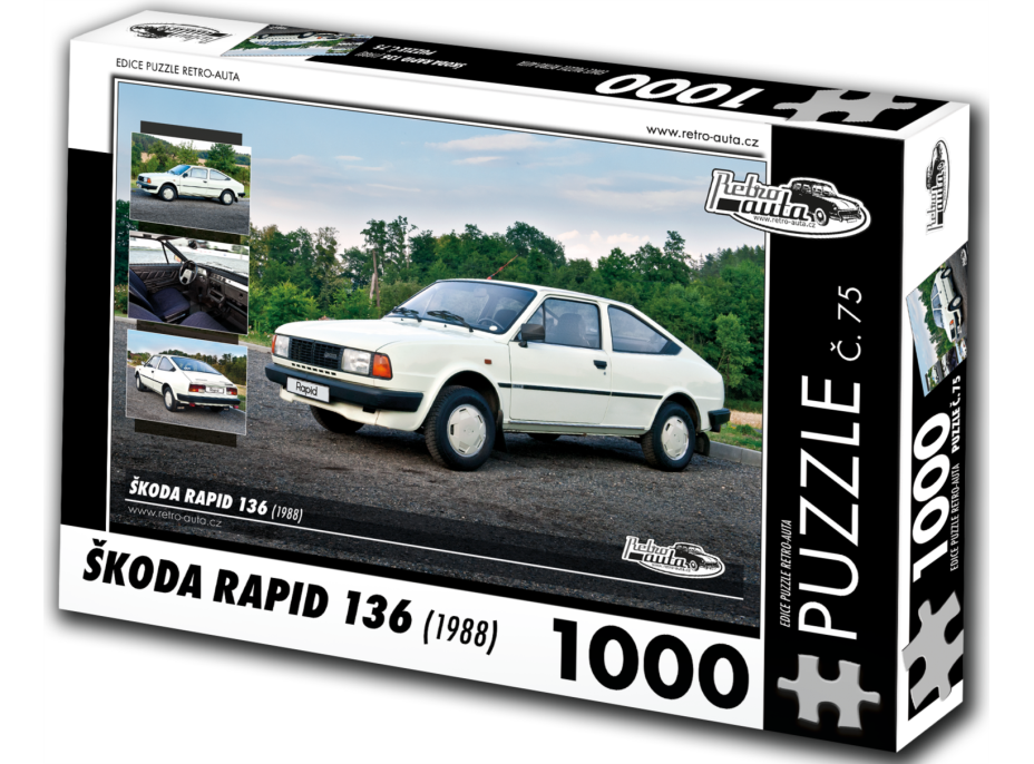 RETRO-AUTA Puzzle č. 75 Škoda RAPID 136 (1988) 1000 dílků