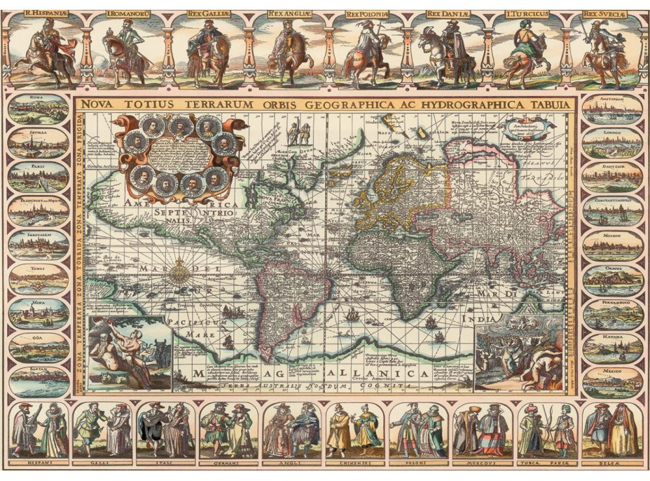 ART PUZZLE Puzzle Historická mapa světa 1000 dílků