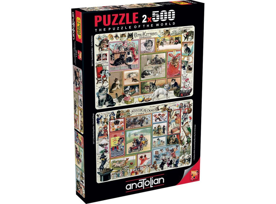 ANATOLIAN Puzzle Kočky a Psi 2x500 dílků