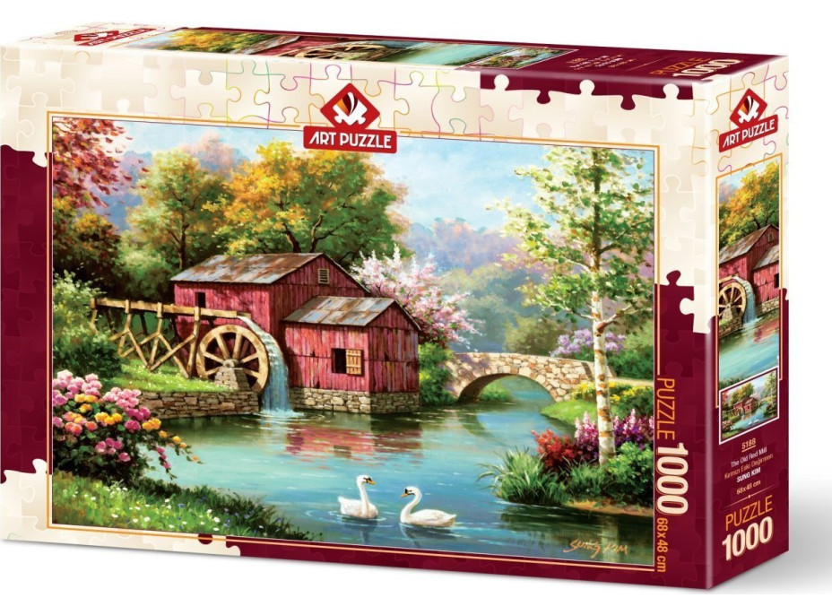 ART PUZZLE Puzzle Starý červený mlýn 1000 dílků