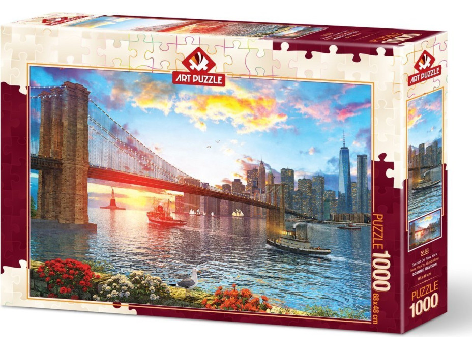 ART PUZZLE Puzzle Západ slunce v New Yorku 1000 dílků