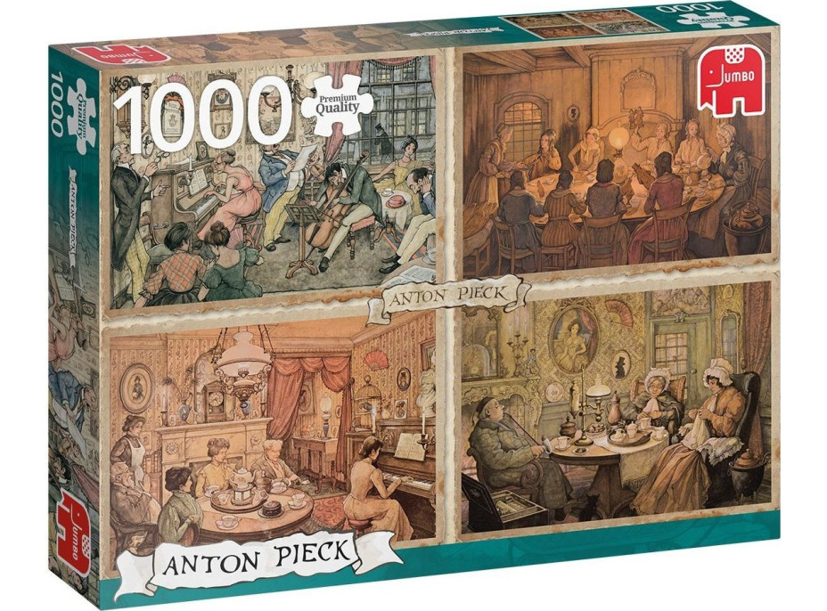 JUMBO Puzzle Setkání v obývacím pokoji 1000 dílků