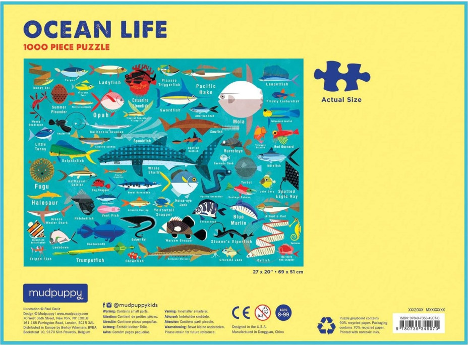 GALISON Puzzle Život v oceánu 1000 dílků