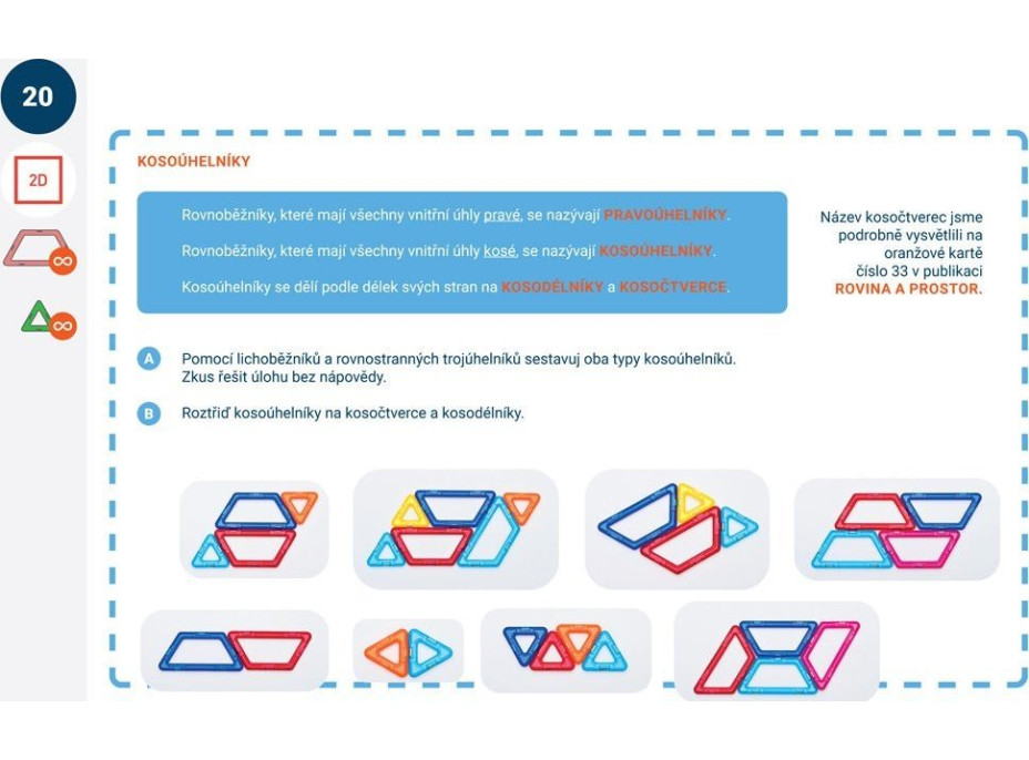 MAGFORMERS Geometrie 3: 2D a 3D - box 122 dílků