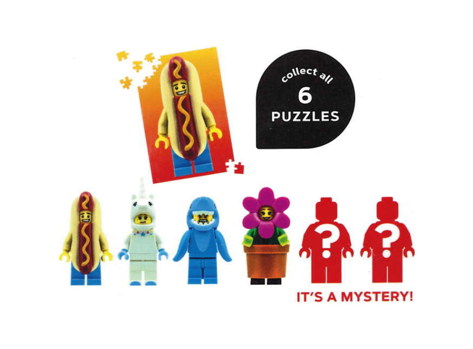 CHRONICLE BOOKS Mini Puzzle LEGO® Mystery Minifigurka (Red Edition) 126 dílků