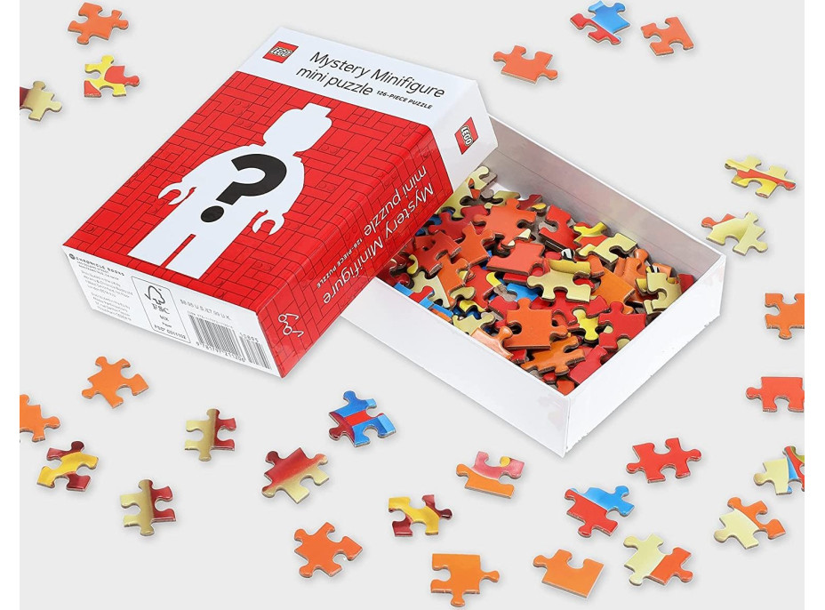 CHRONICLE BOOKS Mini Puzzle LEGO® Mystery Minifigurka (Red Edition) 126 dílků